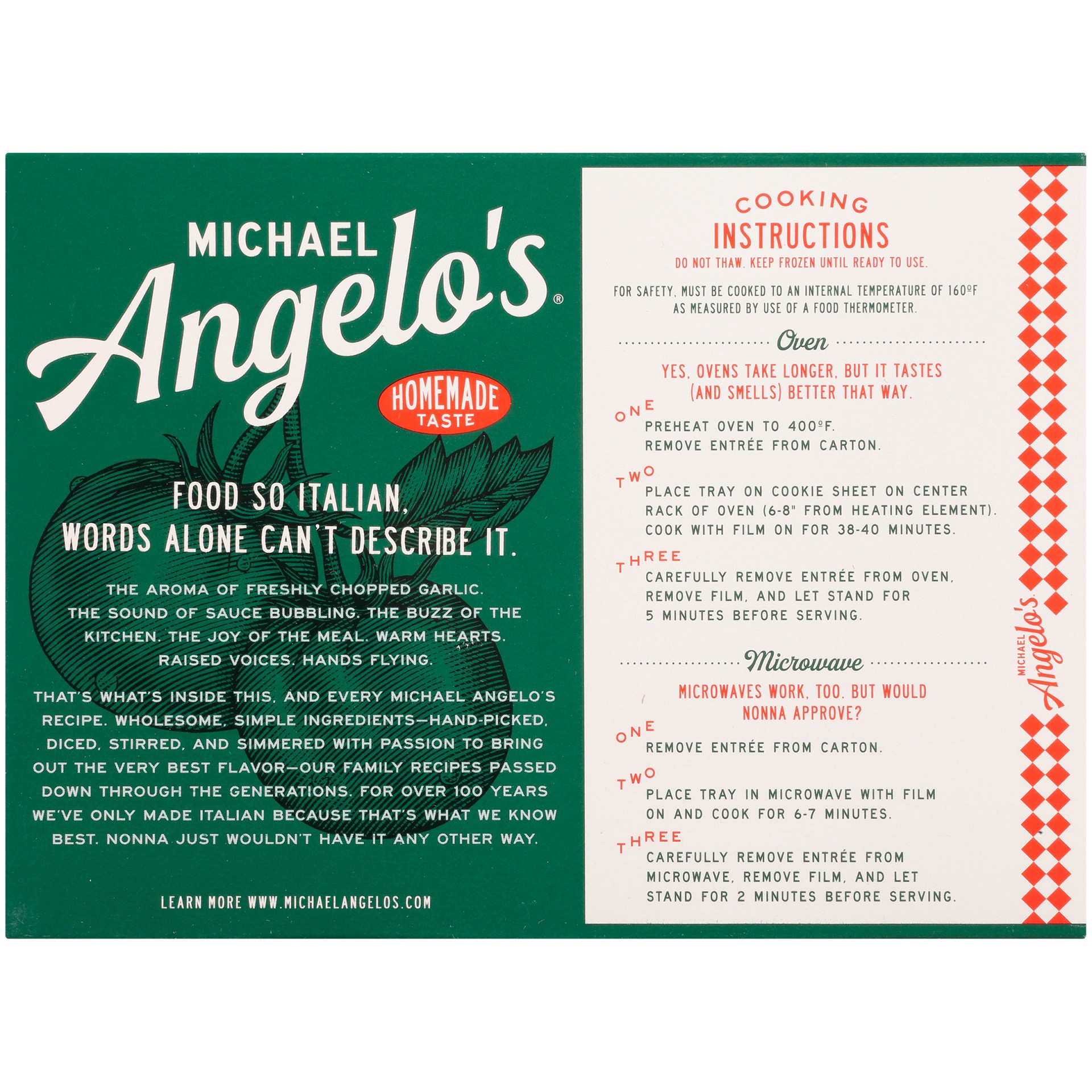 slide 5 of 8, Michael Angelo's Baked Ziti & Meatballs, 11 oz