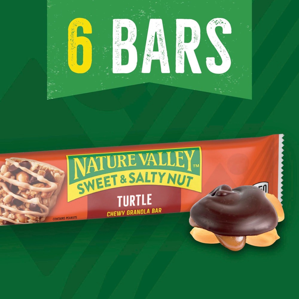 slide 2 of 4, Nature Valley Turtle Sweet and Salty Nut Chewy Granola Bars, 6 ct; 1.2 oz