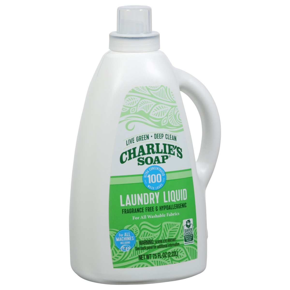 slide 4 of 9, Charlie's Soap Laundry Liquid 1 75 fl oz, 75 fl oz
