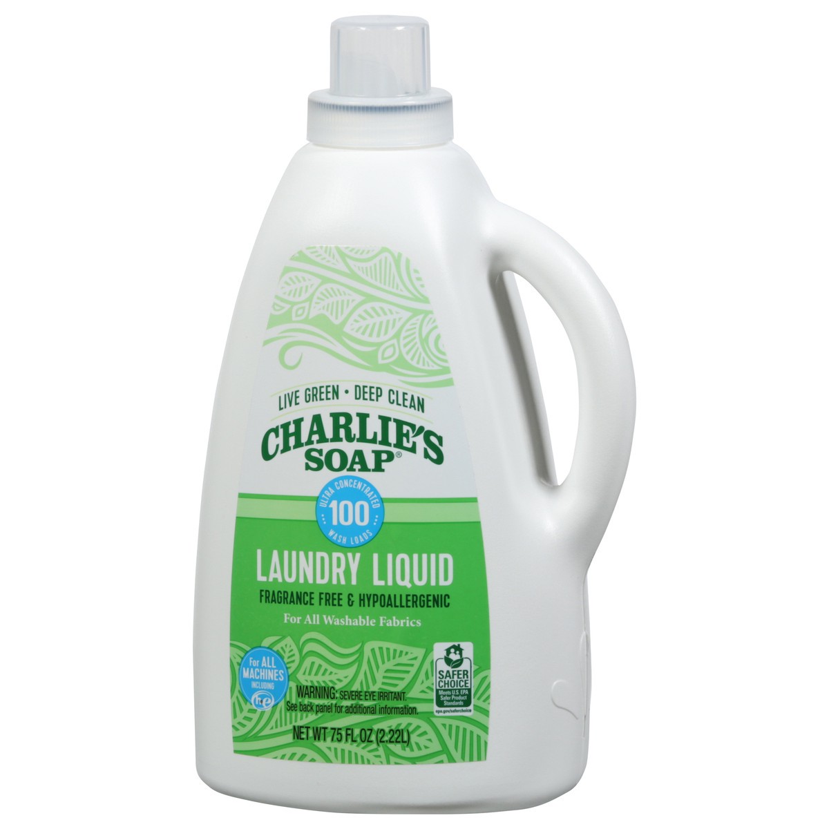slide 9 of 9, Charlie's Soap Laundry Liquid 1 75 fl oz, 75 fl oz