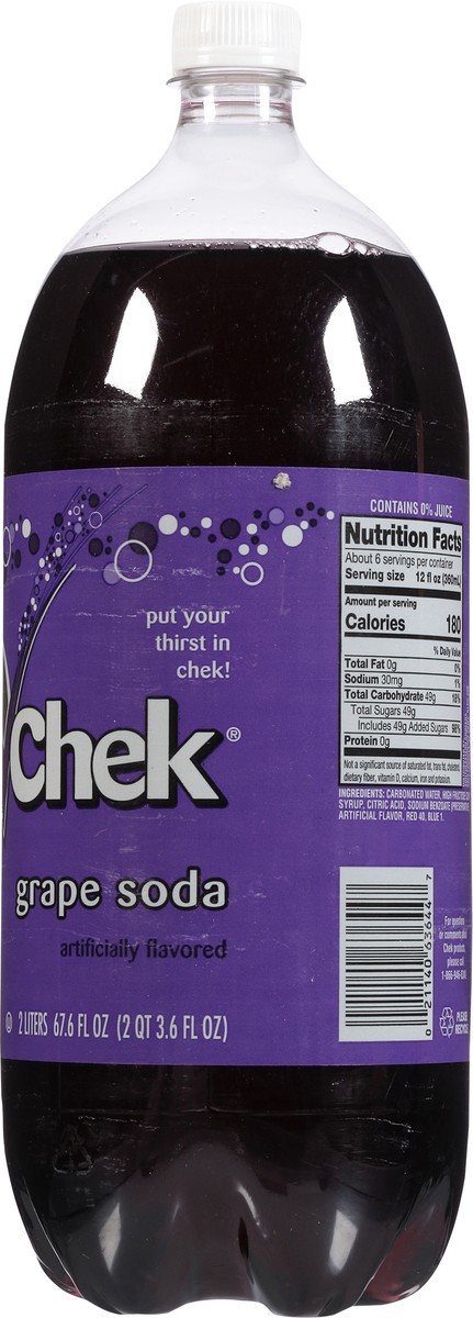 slide 4 of 11, Chek Grape Soda- 2 liter, 2 liter