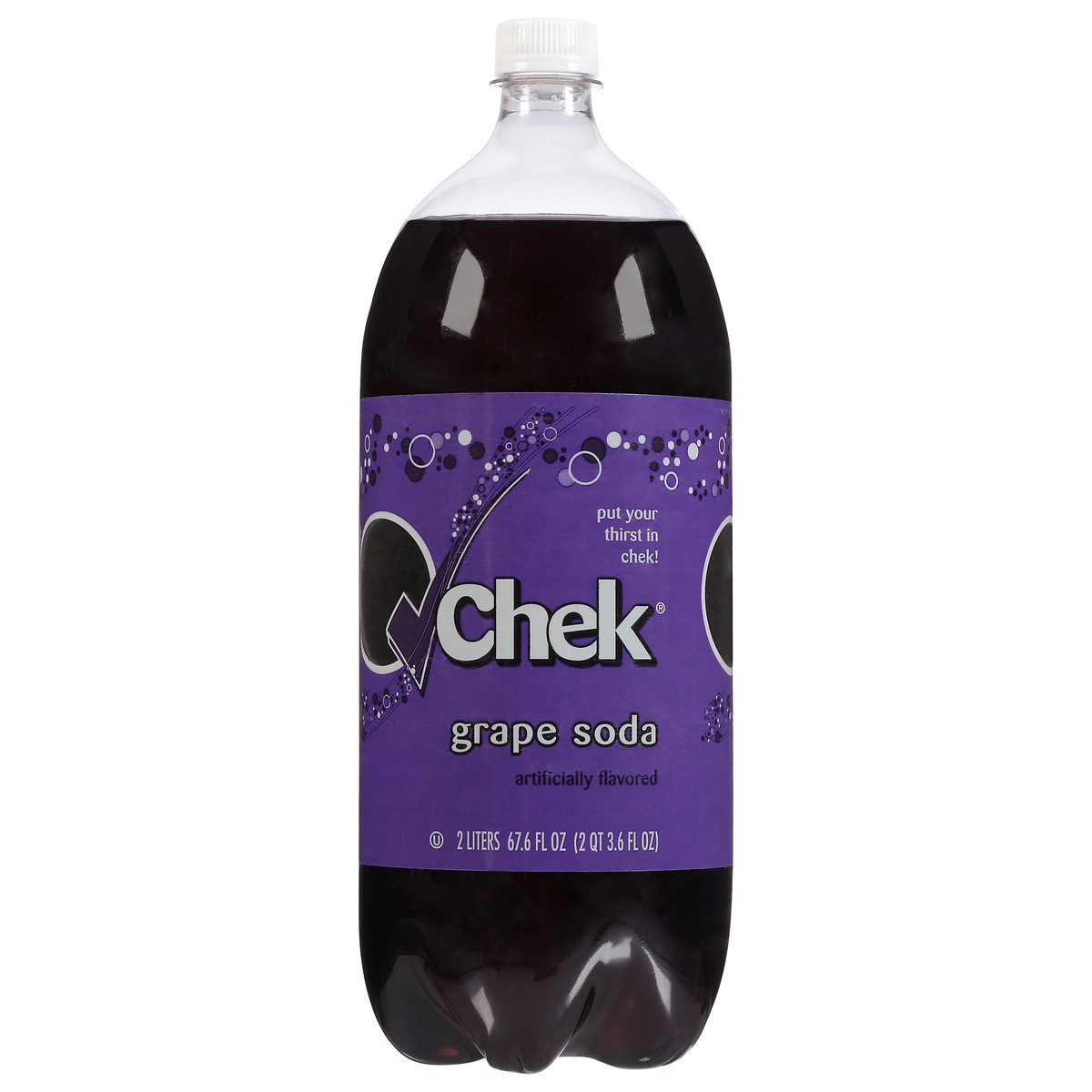 slide 1 of 11, Chek Grape Soda- 2 liter, 2 liter