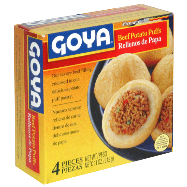slide 1 of 1, Goya Beef Potato Puffs Rellenos De Papa, 1 ct