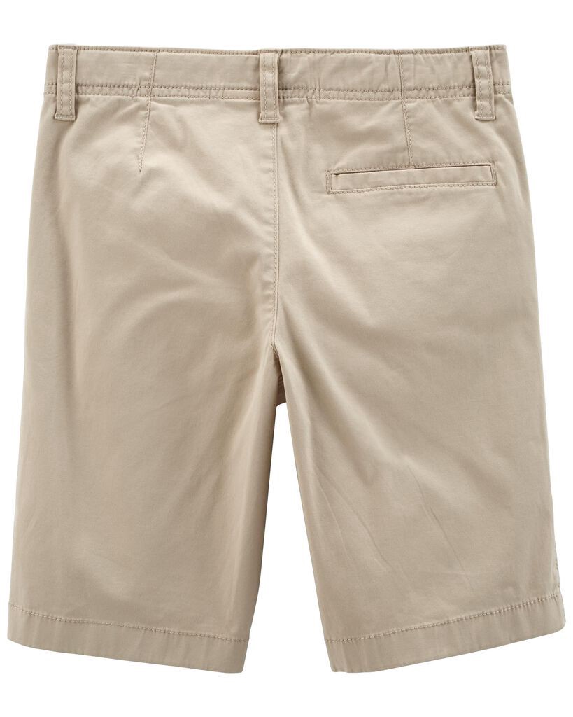 slide 2 of 2, Oshkosh Kid Stretch Chino Shorts Khaki 4, 1 ct