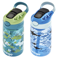 slide 7 of 21, Contigo Kids Water Bottle with Redesigned AUTOSPOUT Straw, Dinos & Sharks, 2 ct; 14 oz