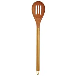 Sds For Hd Designs Acacia & Brass Slotted Spoon