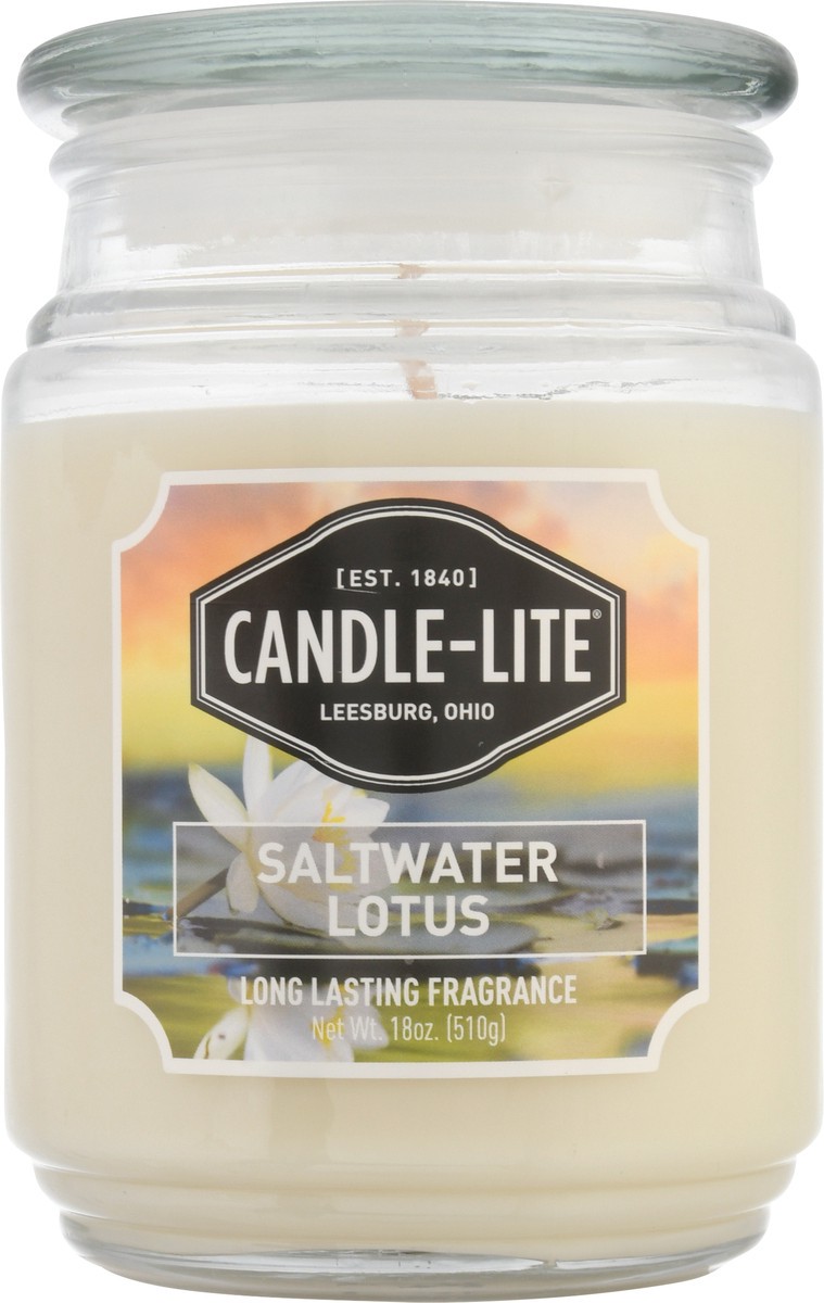 slide 1 of 11, Candle-Lite Everyday Saltwater Lotus, 18 oz