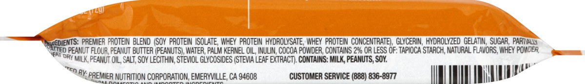 slide 2 of 5, Premier Protein Chocolate Peanut Butter High Protein Bar, 2.5 oz