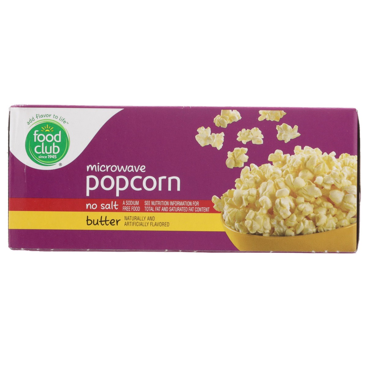 slide 5 of 9, Food Club Butter No Salt Microwave Popcorn, 9.9 oz