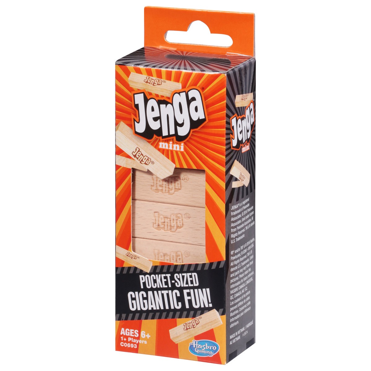 slide 3 of 9, Hasbro Pocket-Sized Mini Jenga Mini Game 1 ea, 1 ct