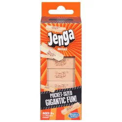 Jenga Ages 6+ Hardwood Blocks Pocket-Sized Mini 18 ea