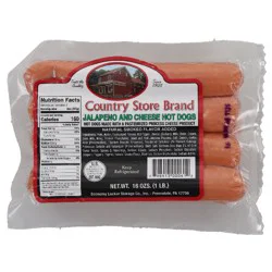 Country Store Brand Jalapeno and Cheese Hot Dogs 16 oz