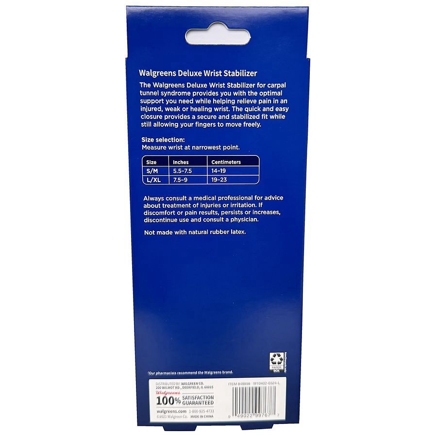 slide 3 of 3, Walgreens Deluxe Wrist Stabilizer Small/Medium, 1 ct