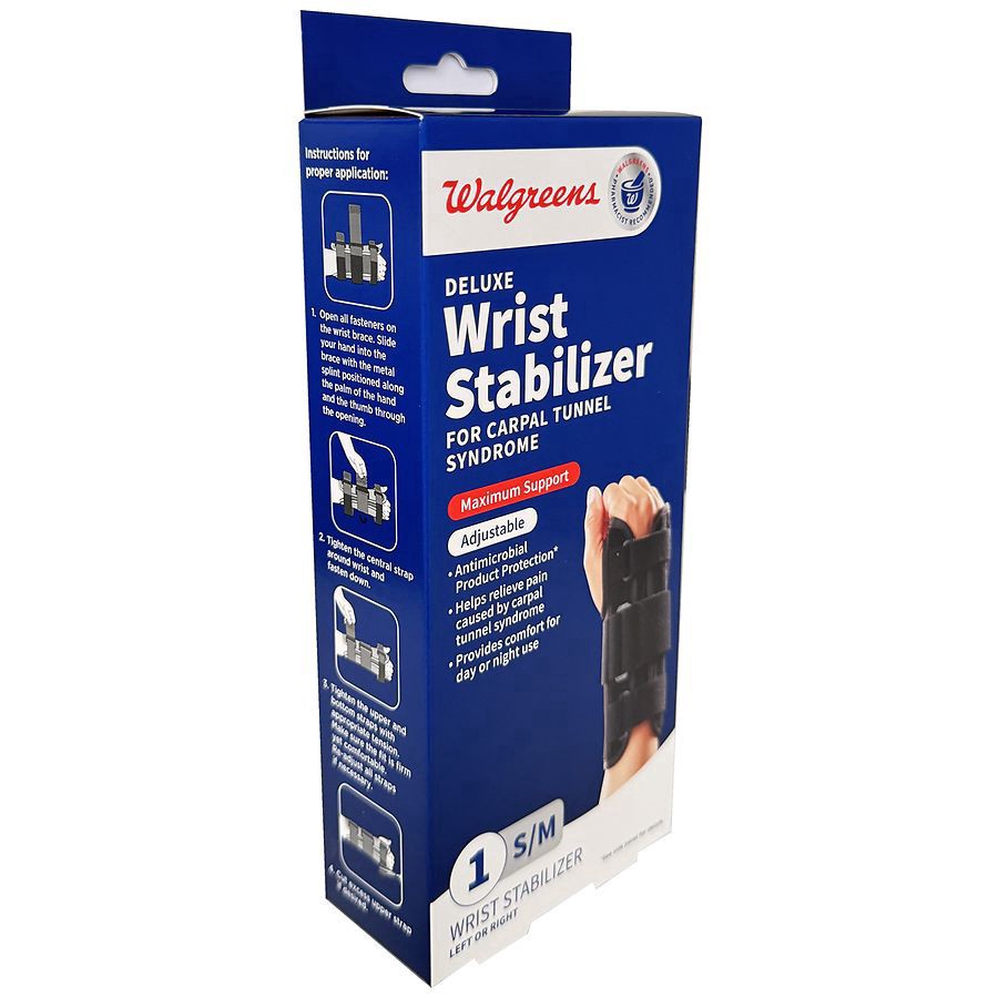 slide 2 of 3, Walgreens Deluxe Wrist Stabilizer Small/Medium, 1 ct