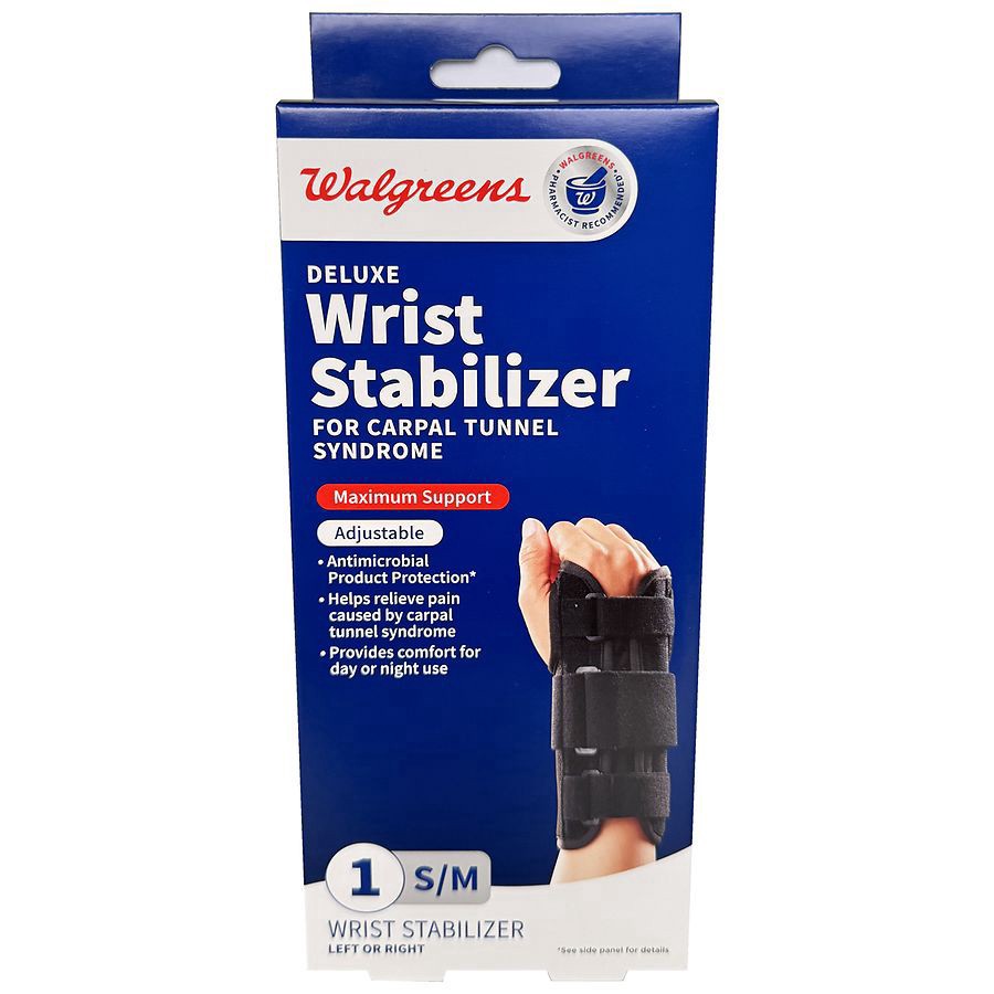 slide 1 of 3, Walgreens Deluxe Wrist Stabilizer Small/Medium, 1 ct