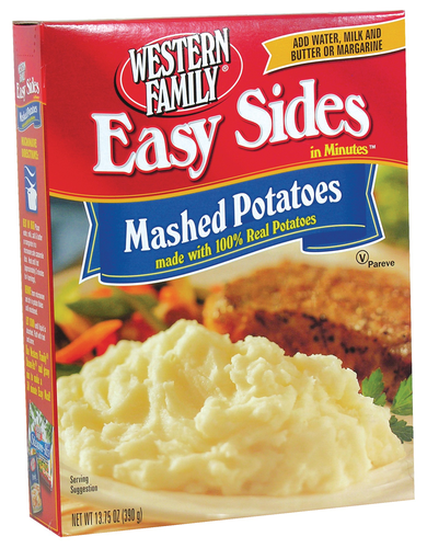 slide 1 of 1, Western Family Easy Sides Mashed Potatoes, 13.75 oz