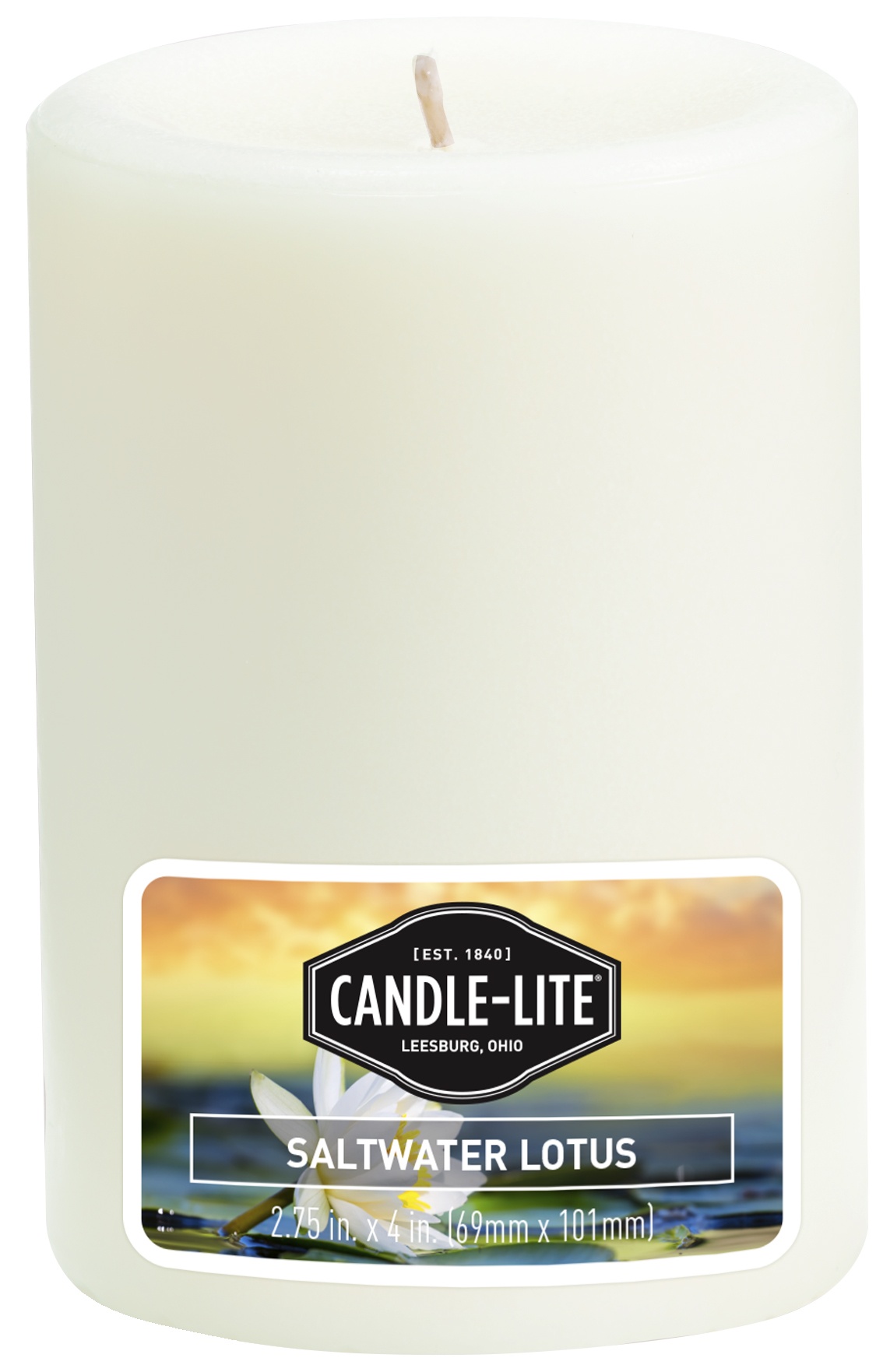 slide 1 of 1, Candle-Lite Scented Pillar Candle, Saltwater Lotus, 1 ct