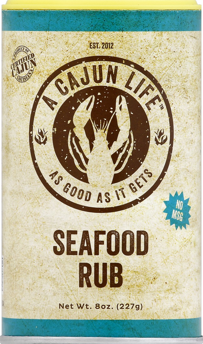 slide 2 of 2, A Cajun Life Seafood Rub Seasoning, 8 oz