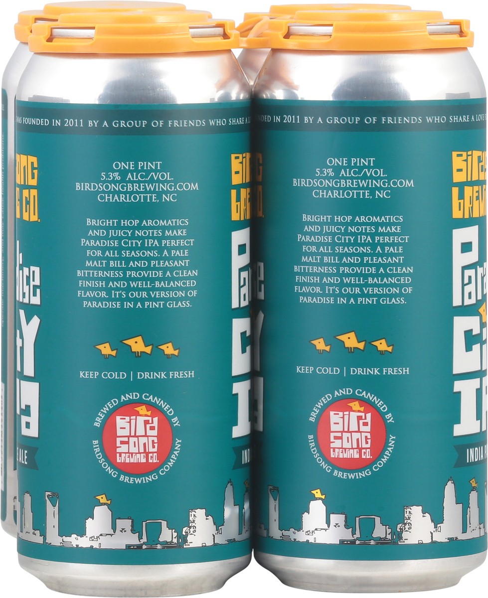 slide 5 of 9, Birdsong Brewing Co. Paradise City IPA Beer 4 - 1 pint Cans, 4 ct; 16 oz