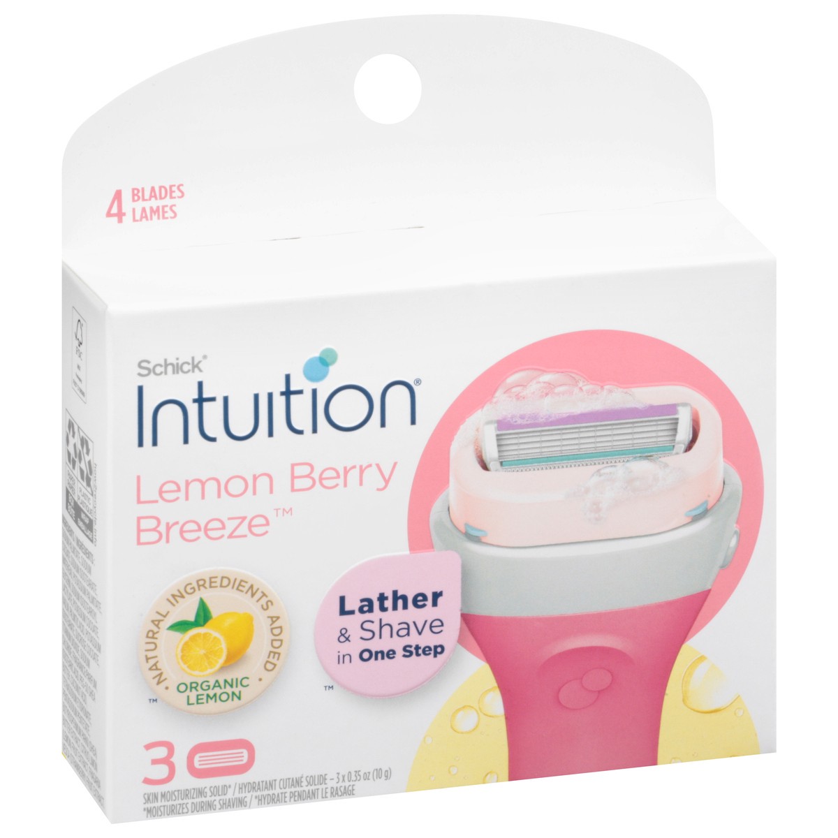 slide 8 of 9, Schick Intuition Lemon Berry Breeze Skin Moisturizing Solid 3 - 0.35 oz Solids, 3 ct