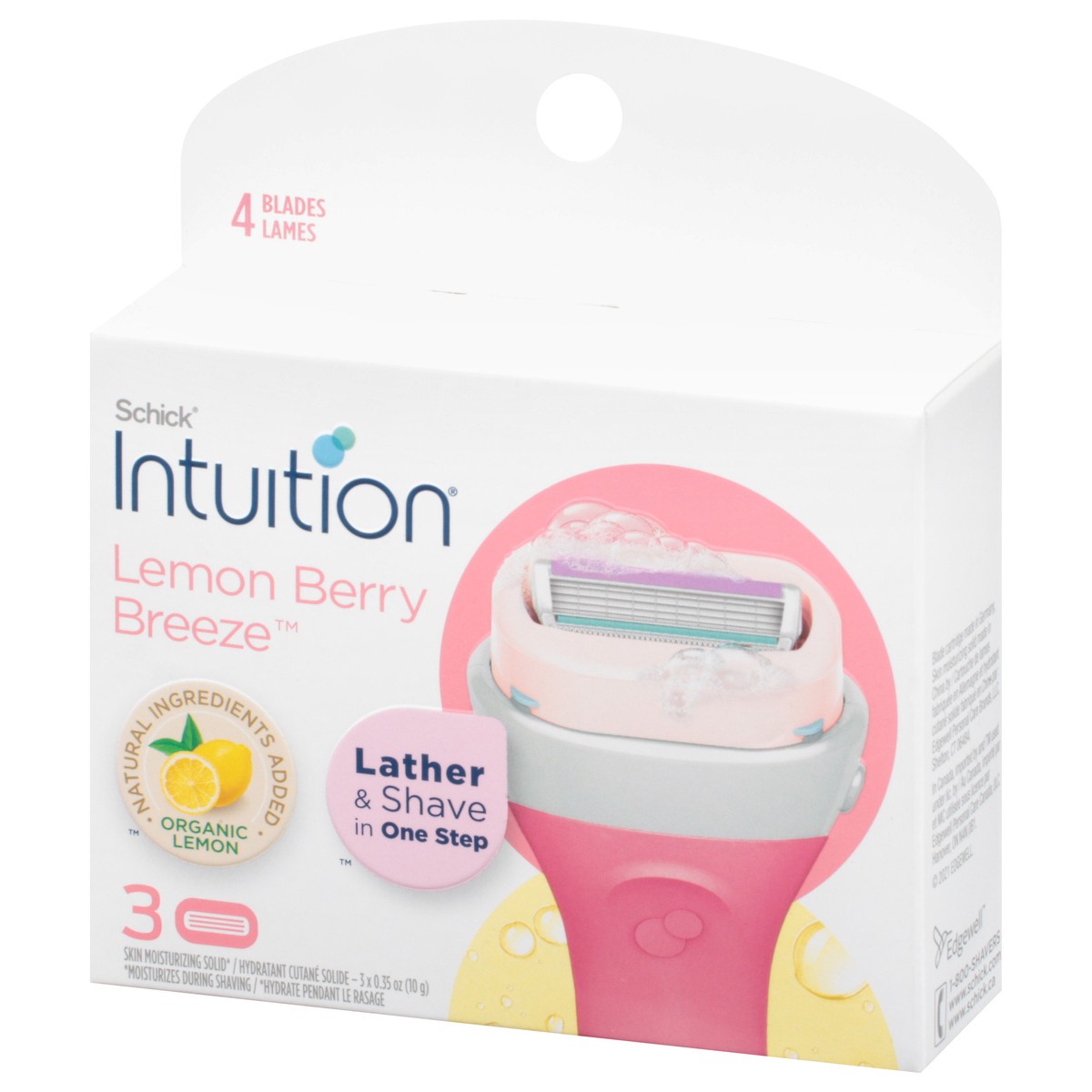 slide 6 of 9, Schick Intuition Lemon Berry Breeze Skin Moisturizing Solid 3 - 0.35 oz Solids, 3 ct