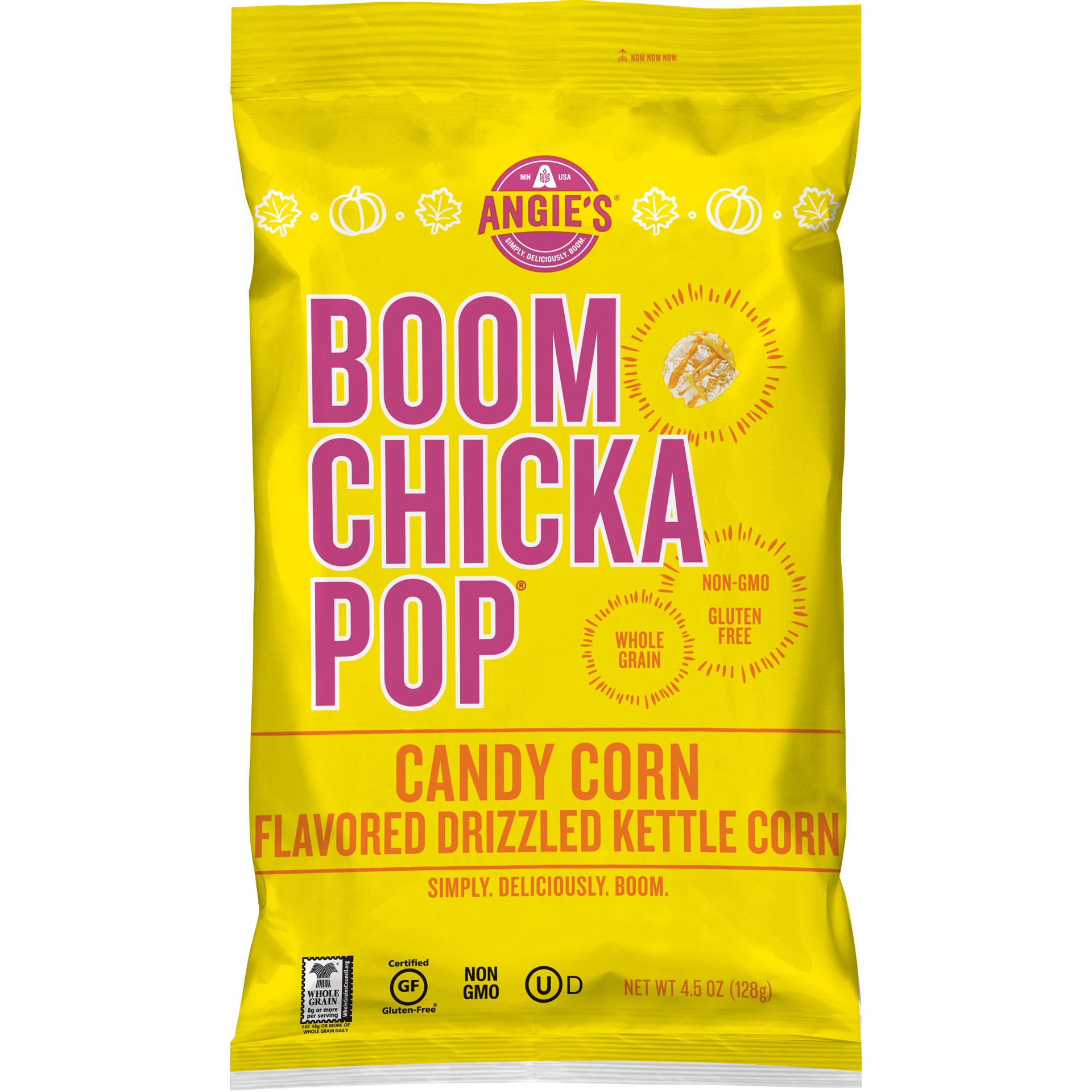 slide 1 of 3, Angie's BOOMCHICKAPOP Candy Corn Flavored Kettle Corn Popcorn, 4.5 oz., 4.5 oz