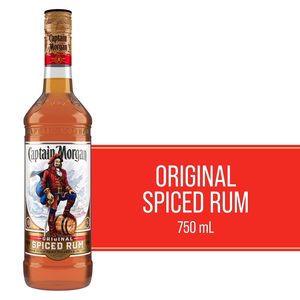 slide 1 of 2, Captain Morgan Spiced Rum, 750 ml