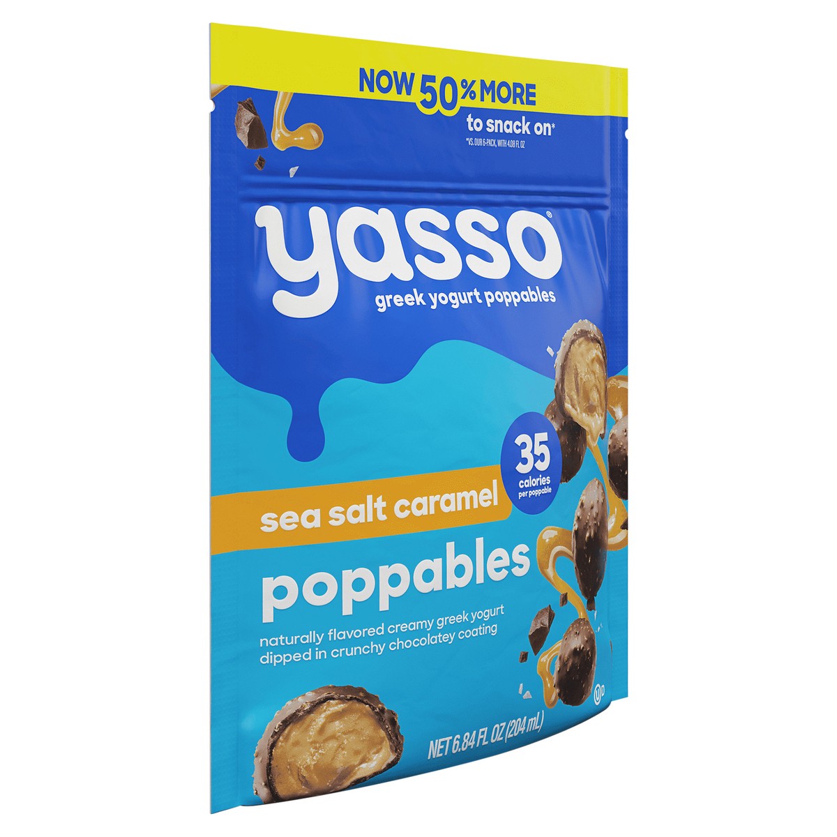 slide 5 of 5, Yasso Sea Salt Caramel Frozen Greek Yogurt Poppables, 6.84 fl oz