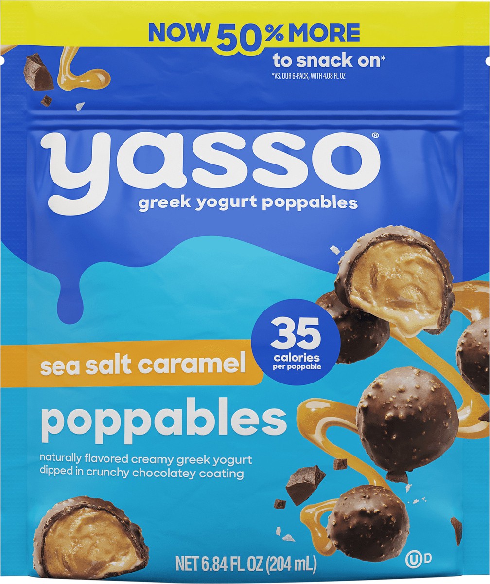 slide 4 of 5, Yasso Sea Salt Caramel Frozen Greek Yogurt Poppables, 6.84 fl oz