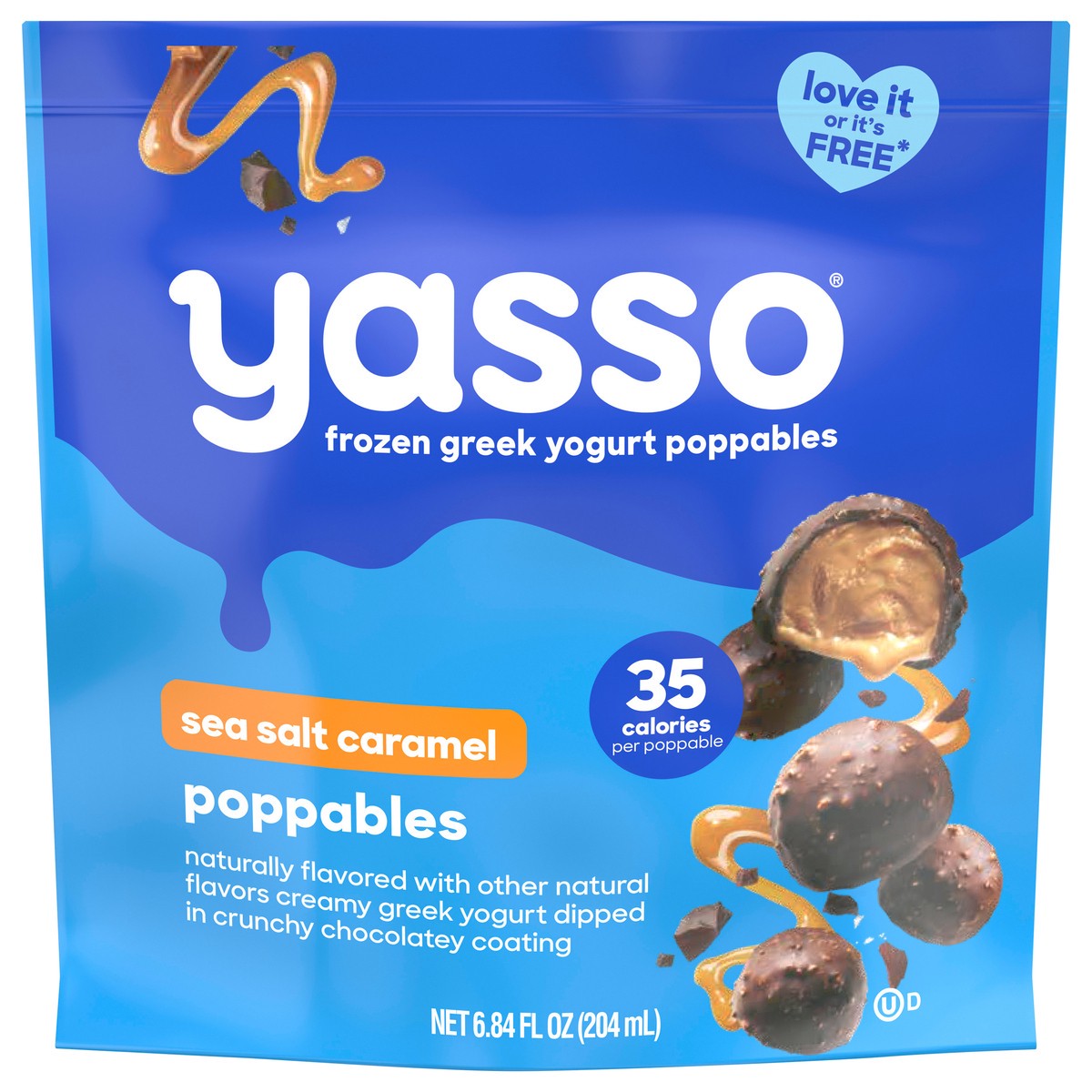 slide 1 of 5, Yasso Sea Salt Caramel Frozen Greek Yogurt Poppables, 6.84 fl oz