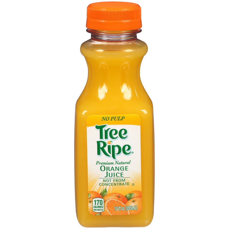 slide 1 of 8, Tree Ripe Orange Juice Premium Natural No Pulp, 12 ct; 12 oz