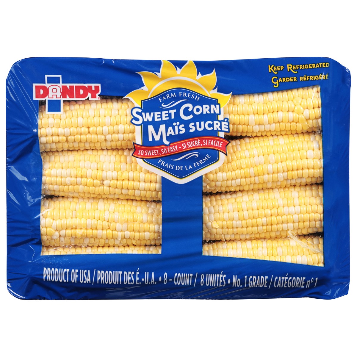 slide 1 of 11, Dandy Sweet Corn 8 ea, 8 ct