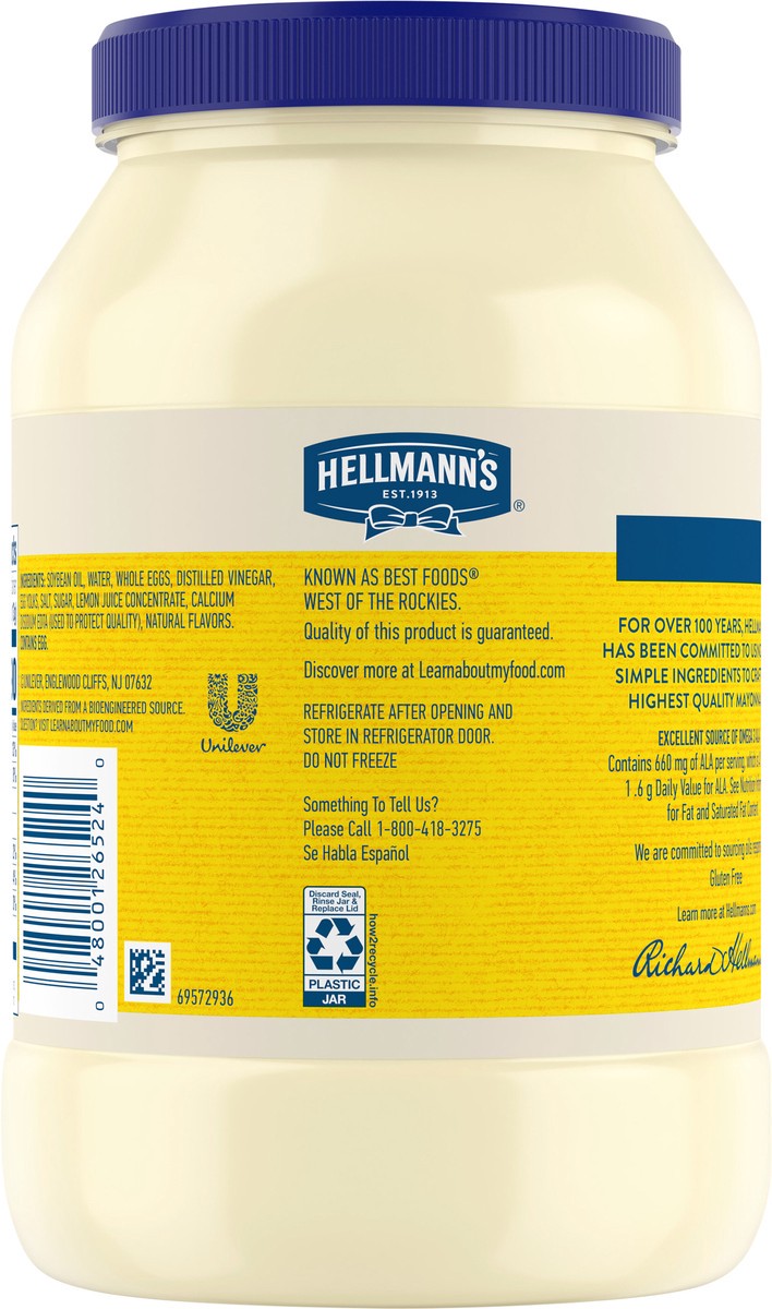 slide 7 of 9, Hellmann's Real Mayonnaise, 48 oz