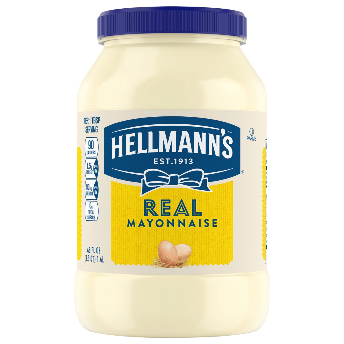 slide 1 of 9, Hellmann's Real Mayonnaise, 48 oz