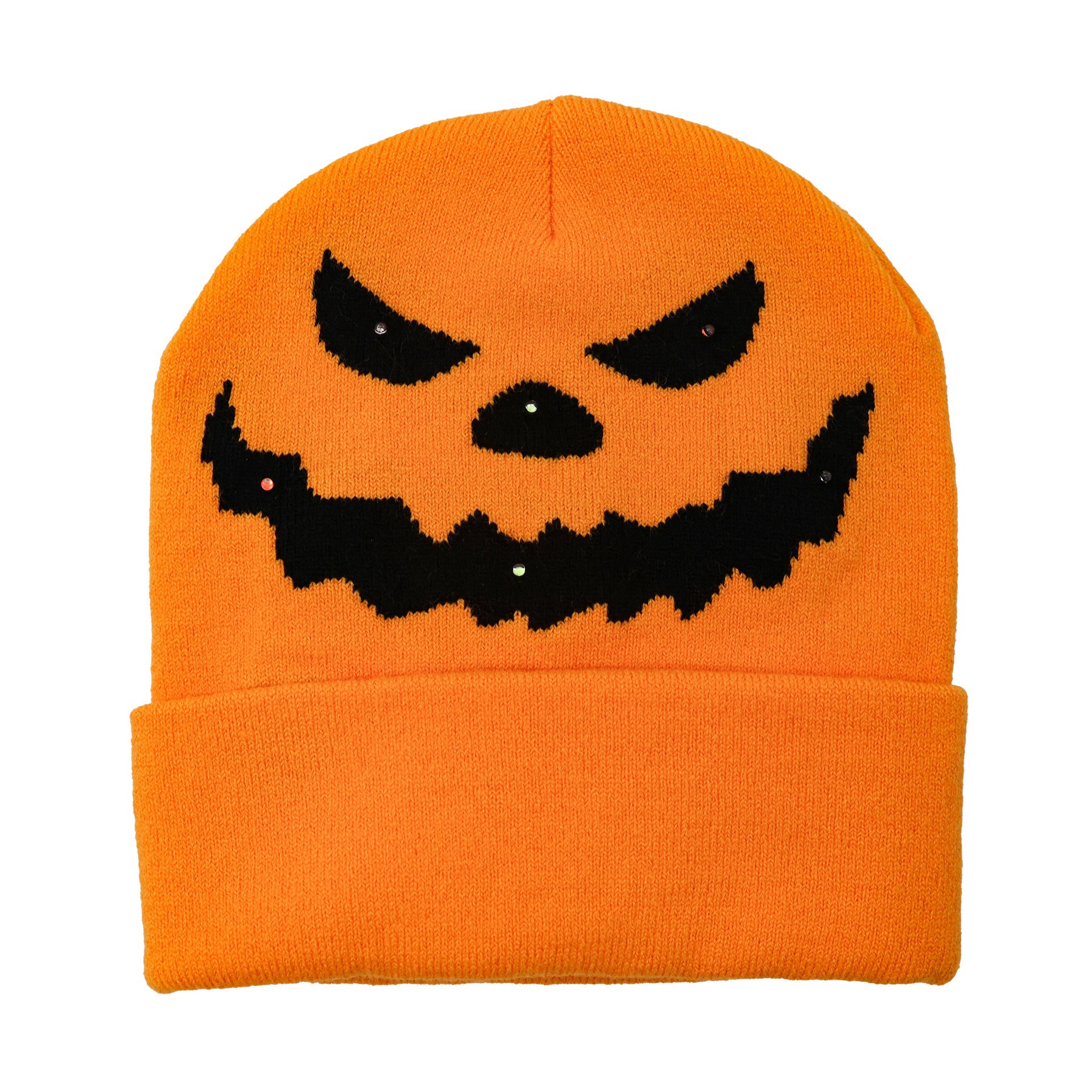 slide 3 of 3, Jack-O'-Lantern Light-Up Beanie By Celebrate It, 1 ct