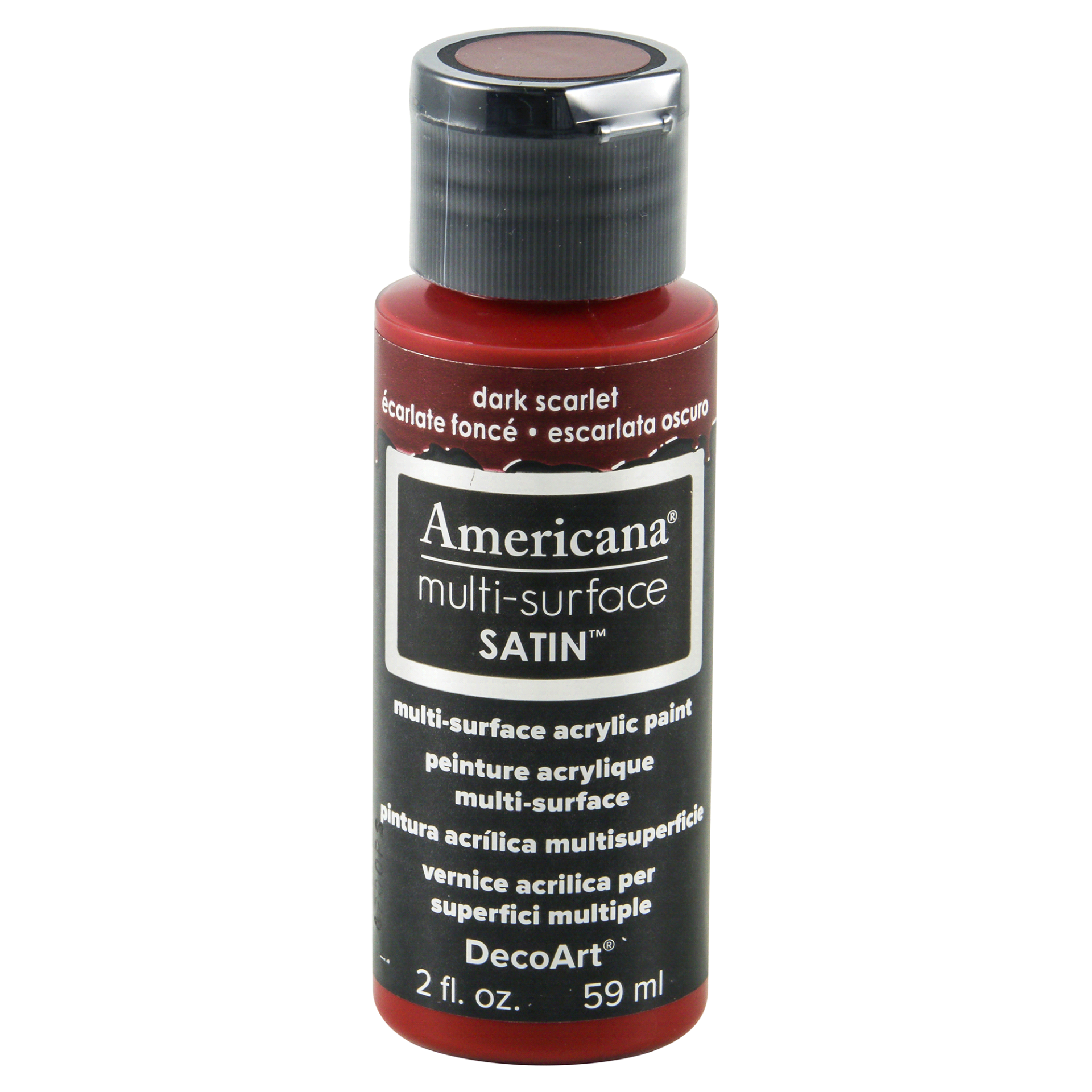 slide 1 of 4, Americana Multi Surface Paint Dark Scarlet, 2 oz