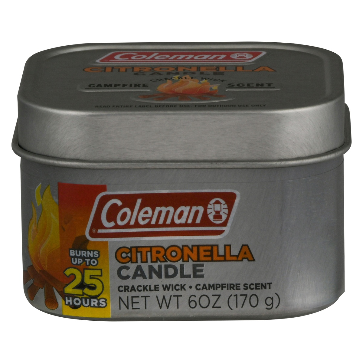 slide 1 of 1, Coleman Citronella Candle Tin Campfire, 6 oz