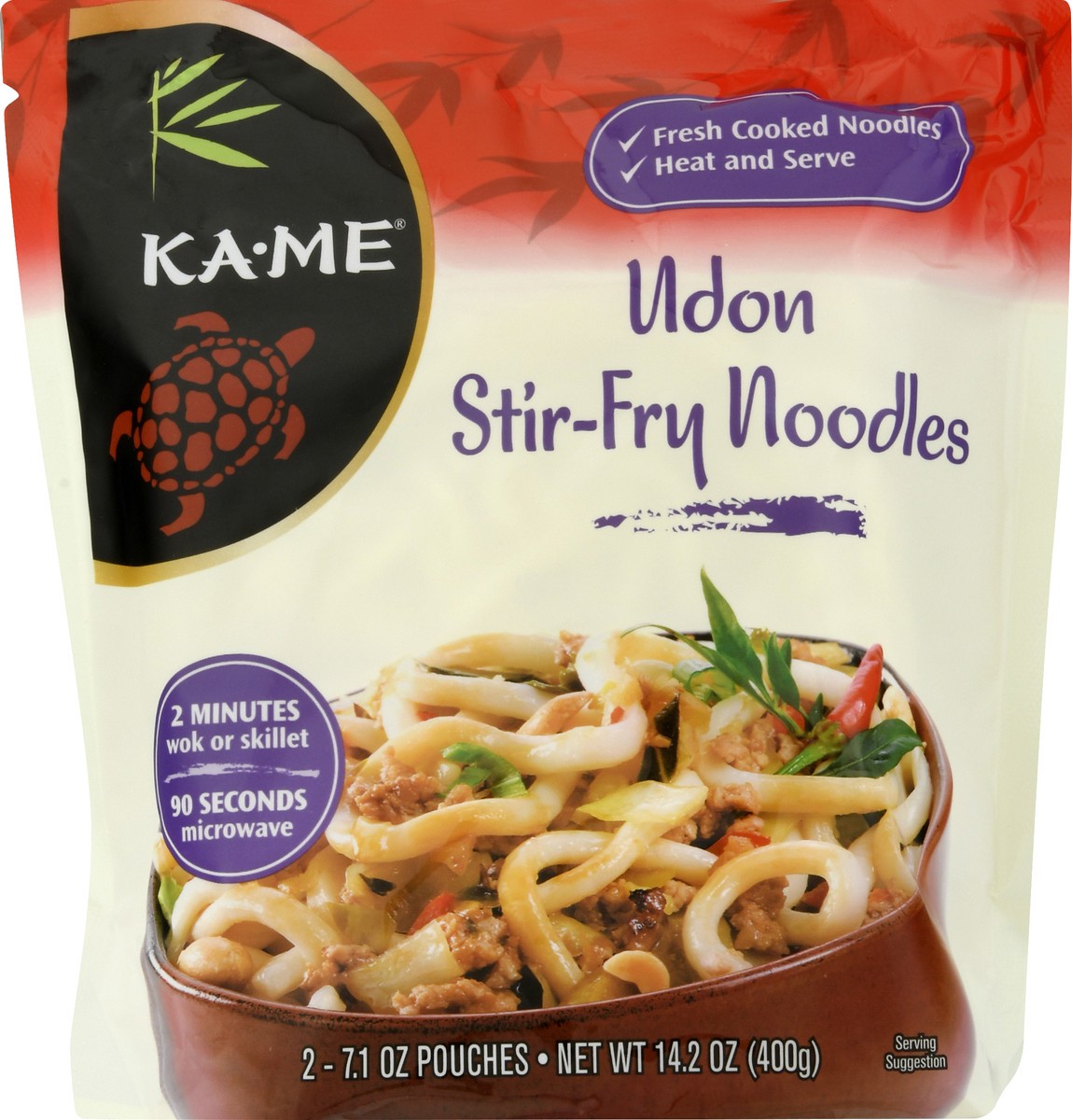 slide 5 of 13, KA-ME Udon Stir-Fry Noodles 2 - 7.1 oz Pouches, 14.2 oz