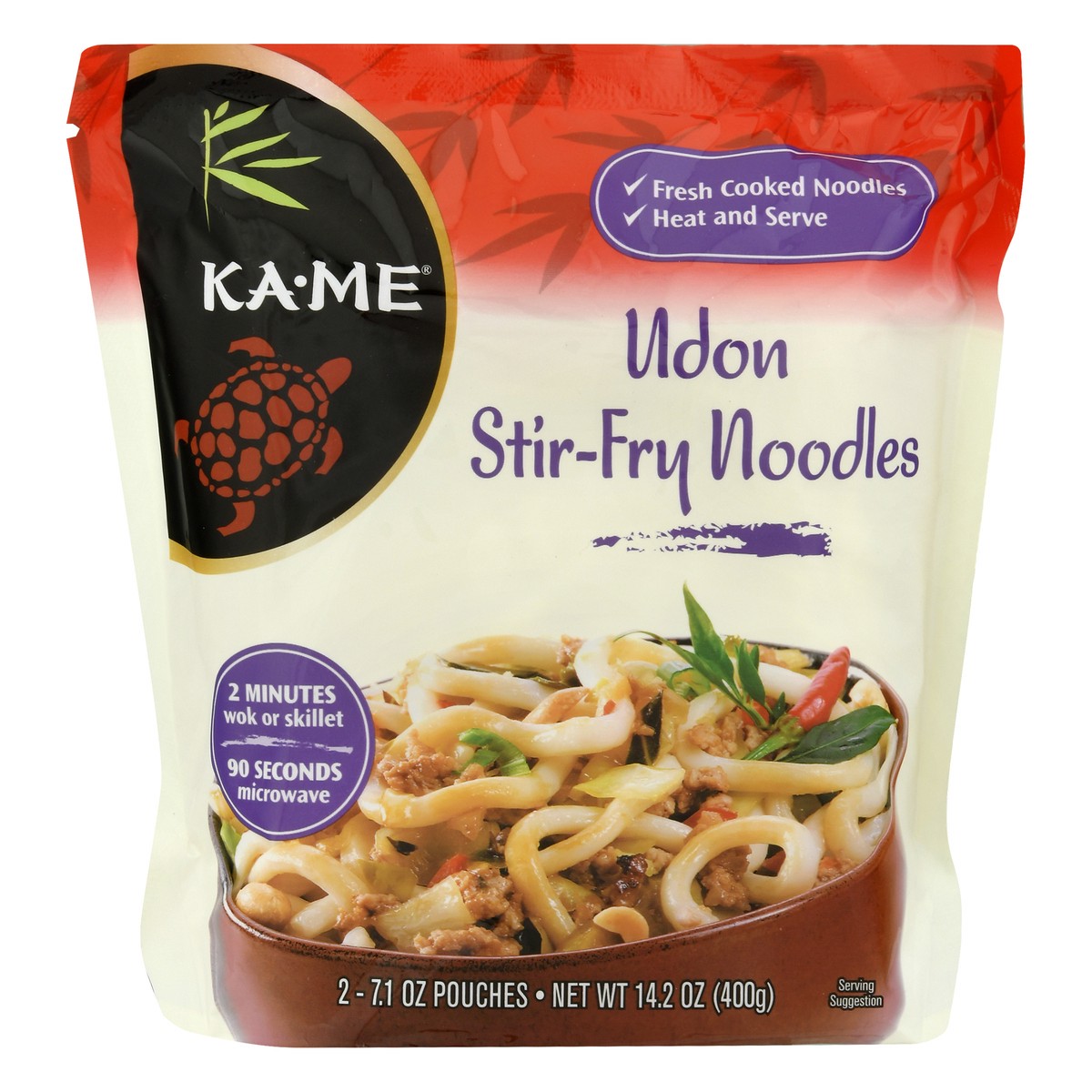 slide 10 of 13, KA-ME Udon Stir-Fry Noodles 2 - 7.1 oz Pouches, 14.2 oz