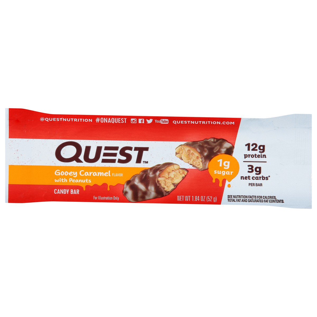 slide 2 of 9, Quest Gooey Caramel Bar, 1.84 oz