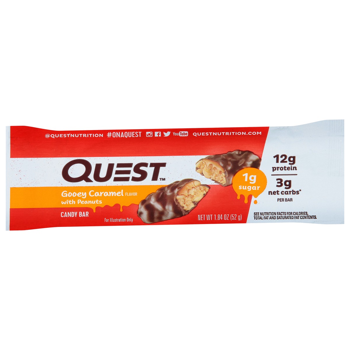 slide 3 of 9, Quest Gooey Caramel Bar, 1.84 oz