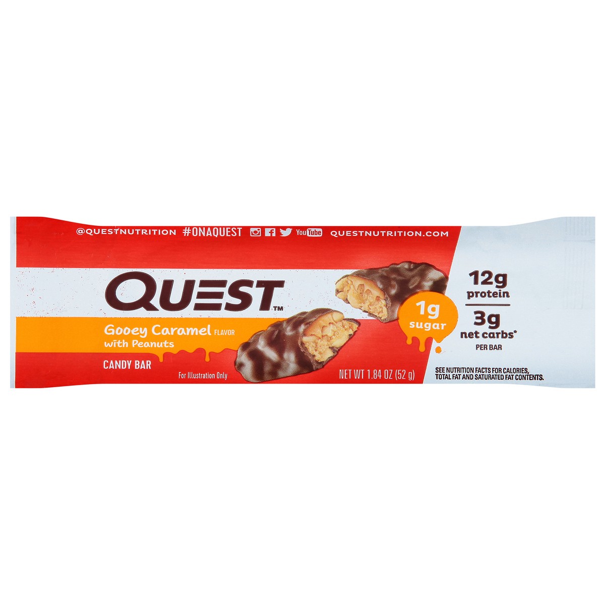slide 1 of 9, Quest Gooey Caramel Bar, 1.84 oz