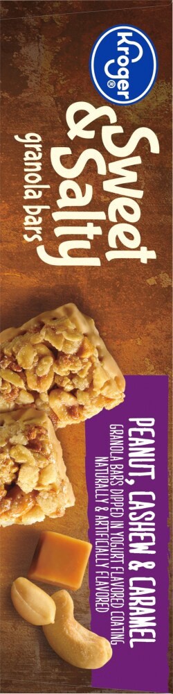 slide 6 of 6, Kroger Sweet Salty Peanut Cashew Caramel Granola Bars, 7.4 oz