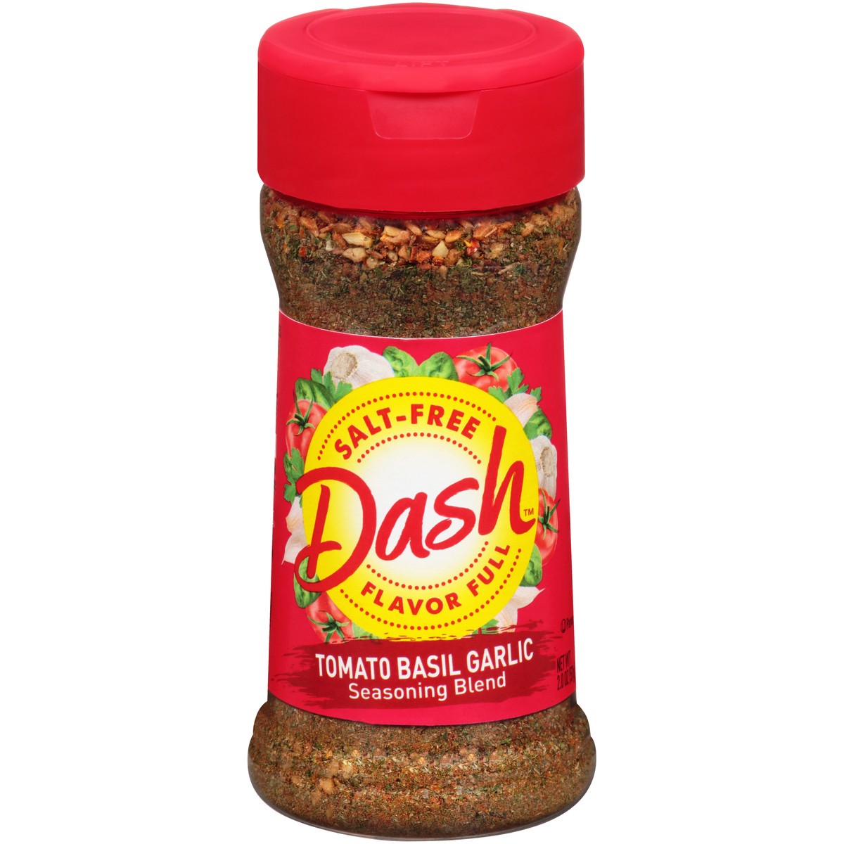slide 1 of 10, Dash Tomato Basil Garlic Salt-Free Seasoning Blend 2 oz. Shaker, 2 oz