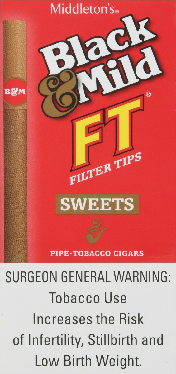 slide 5 of 9, Black & Mild Filter Tips Pipe-Tobacco Sweets Cigars 5 ea, 1 ct