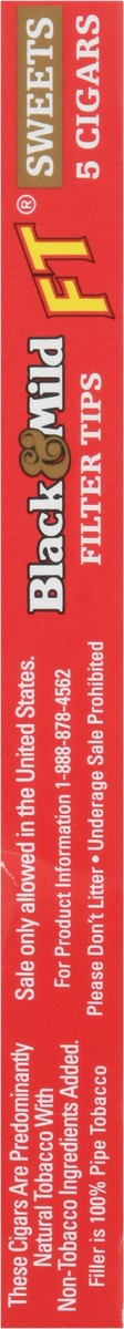 slide 2 of 9, Black & Mild Filter Tips Pipe-Tobacco Sweets Cigars 5 ea, 1 ct