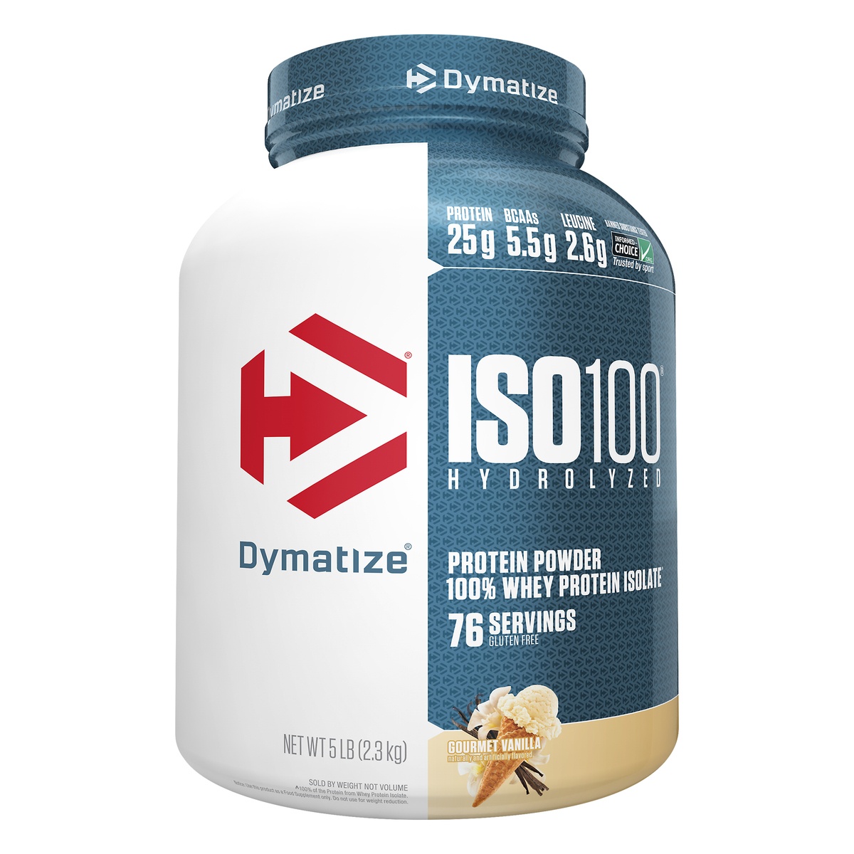 slide 1 of 6, Dymatize ISO 100 Whey Protein Isolate - Gourmet Vanilla, 5 lb