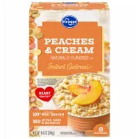 Kroger Peaches & Cream Naturally Flavored Instant Oatmeal Pouches