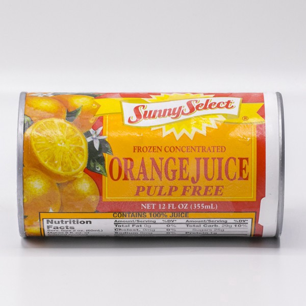 slide 1 of 1, Sunny Select, Pulp Free Orange Juice, 12 oz