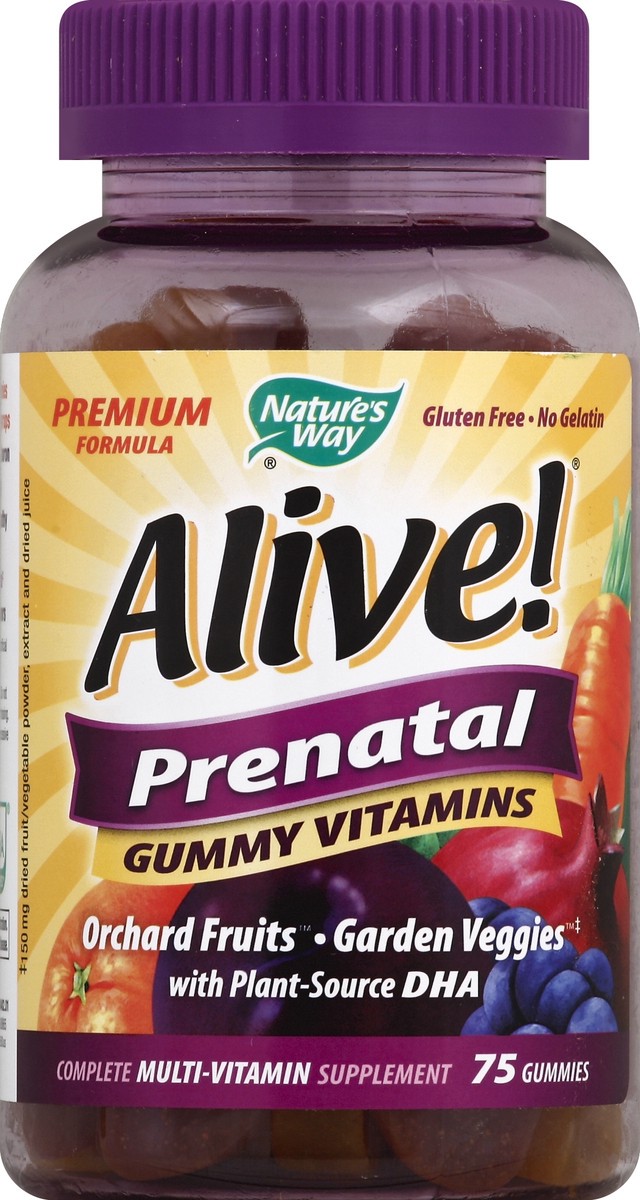 slide 2 of 2, Nature's Way Alive! Premium Prenatal Gummies, 75 ct